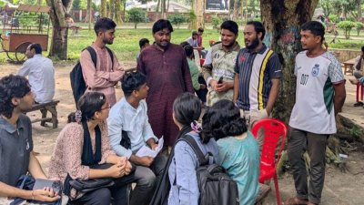 রাবি ক্যাম্পাসজুড়ে বিরাজ করছে নির্বাচনি আমেজ