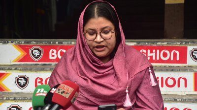 সংবাদ সম্মেলনে শামীমা সুলতানা মায়া