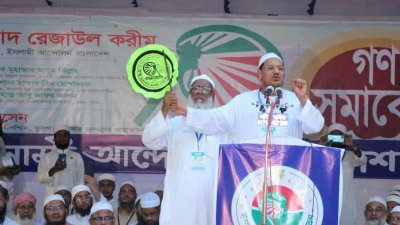 সমাবেশে কথা বলছেন মো. রেজাউল করীম