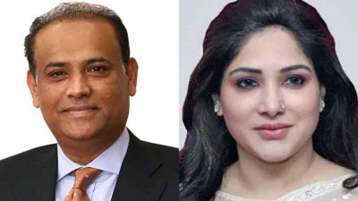 সাইফুজ্জামান চৌধুরী জাবেদ ও তার স্ত্রী রুকমিলা জামান