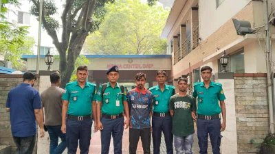 পুলিশের হেফাজতে গ্রেফতার ব্যক্তিরা