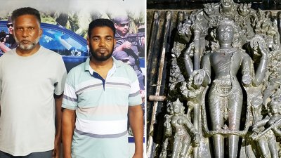 গ্রেফতার দুজন ও উদ্ধার কষ্টিপাথরের মূর্তি