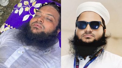 অসুস্থ অবস্থায় উদ্ধার করা হয় মামুনুর রশীদকে (বাঁয়ে)/কোলাজ