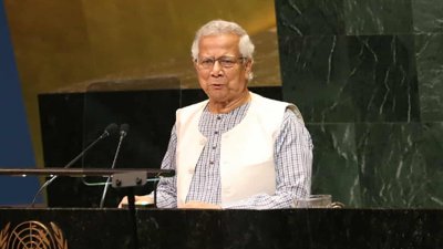 জাতিসংঘের সাধারণ পরিষদ অধিবেশনে ভাষণ দেন প্রধান উপদেষ্টা, ছবি: নাসিরুল আলম