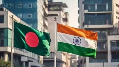 বাংলাদেশ ও ভারতের পতাকা। ছবি: ইন্ডিয়া টুডে।