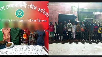 র‌্যাব-২ ও সেনাবাহিনীর যৌথ অভিযানে গ্রেফতার করা হয়েছে অভিযুক্তদের