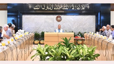 বৈঠকে প্রধান উপদেষ্টা অধ্যাপক মুহাম্মদ ইউনূসসহ অন্য উপদেষ্টারা