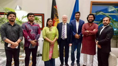 জার্মান রাষ্ট্রদূতের সঙ্গে এনসিপি নেতারা