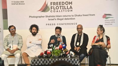 ড. শহিদুল আলমের সংবাদ সম্মেলন (ছবি: নাসিরুল ইসলাম)