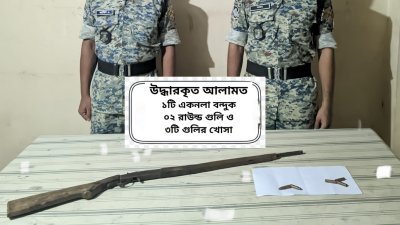 উদ্ধার অস্ত্র ও গুলি