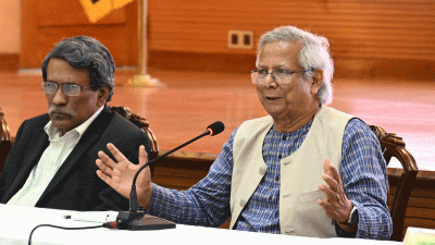 বক্তব্য দিচ্ছেন প্রধান উপদেষ্টা ড. মুহাম্মদ ইউনূস