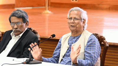 বক্তব্য দিচ্ছেন প্রধান উপদেষ্টা ড. মুহাম্মদ ইউনূস
