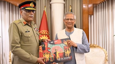 রাষ্ট্রীয় অতিথি ভবন যমুনায় প্রধান উপদেষ্টার সঙ্গে সাক্ষাৎ করেন পাকিস্তানের যৌথ বাহিনীর প্রধান