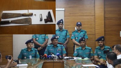 সাজ্জাদ হত্যায় ব্যবহৃত বিদেশি পিস্তল, তাজা গুলি, গুলির খোসা ও ধারালো বিভিন্ন দেশীয় অস্ত্র উদ্ধার করা হয়