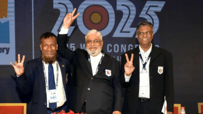 সভাপতি পদে জয়ী হওয়ার পর কাজী রাজীব উদ্দীন