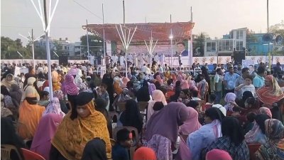 বিএনপি মনোনীত প্রার্থী কামাল জামান মোল্লার মনোনয়ন স্থগিতাদেশ প্রত্যাহারের দাবিতে নেতাকর্মী ও সমর্থকদের সমাবেশ