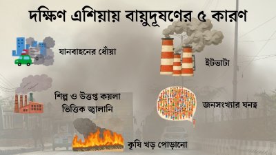 দক্ষিণ এশিয়ায় বায়ুদূষণের পাঁচ কারণ