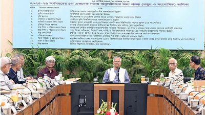 বৈঠকে সভাপতিত্ব করেন প্রধান উপদেষ্টা ও একনেকের চেয়ারপারসন ড. মুহাম্মদ ইউনূস (ছবি: বাসস)