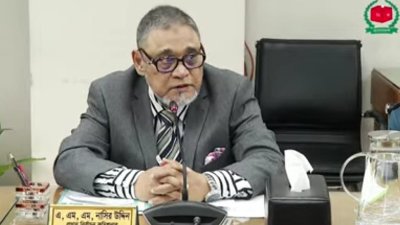 কথা বলছেন সিইসি এএমএম নাসির উদ্দিন
