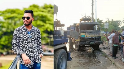 রাজশাহীতে ট্রাকচাপায় নাইম ইসলাম (২৩) নামে মোটরসাইকেল আরোহী এক কলেজছাত্র নিহত হয়েছেন