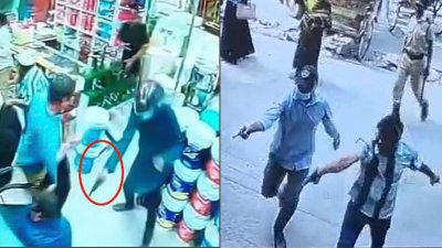 দুর্বৃত্তরা গোলাম কিবরিয়া ও তারিক সাইফ মামুনকে খুব কাছ থেকে এলোপাতাড়ি গুলি করে (ভিডিও থেকে নেওয়া স্ক্রিনশট)