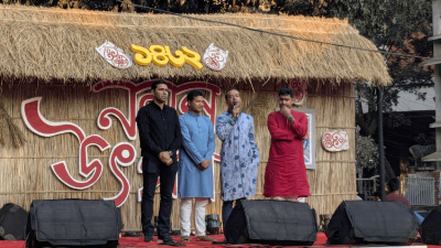 বক্তব্য দিচ্ছেন ছাত্রদলের সভাপতি