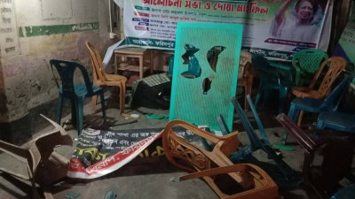 বিএনপি অফিসে ভাঙচুর