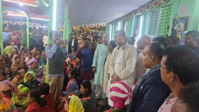 লক্ষ্মীপুরে মন্দির পরিদর্শনে গিয়ে বক্তব্য দেন শহীদ উদ্দীন চৌধুরী এ্যানি