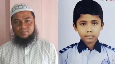 ব্যবসায়ী আব্দুর রহিম ও তার ছেলে মেহেরাব হোসেন রিমন/কোলাজ