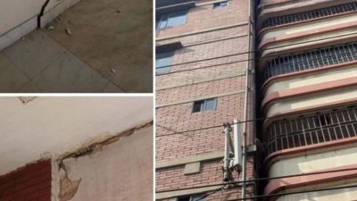 শুক্রবারের ভূমিকম্পে রাজধানীতে ক্ষতিগ্রস্ত ভবন