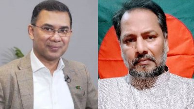 বিএনপির ভারপ্রাপ্ত চেয়ারম্যান তারেক রহমান ও এনসিপির প্রার্থী আবদুল্লাহ আল ওয়াকি