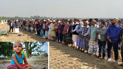 একটি শিশুর জানাজায় অংশ নিয়েছে পুরো গ্রাম– এমন দৃশ্য কখনও দেখেননি গ্রামবাসী