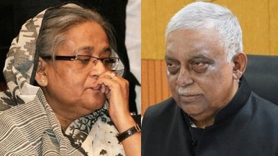 শেখ হাসিনা ও আসাদুজ্জামান খান কামাল (ফাইল ফটো)