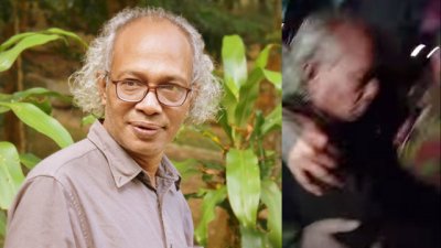 ভিডিওতে ভিড়ের মধ্যে তার পিঠে ধাক্কা দিতে দেখা গেছে