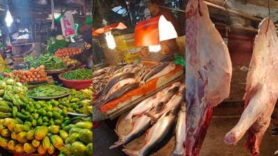 সবজির দাম কমলেও মাছ-মাংসের দাম কমেনি (কোলাজ)