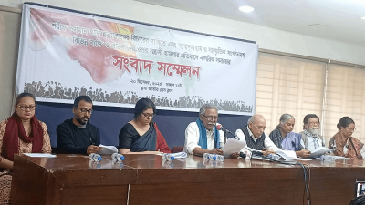 বক্তব্য দিচ্ছেন অধ্যাপক আনু মুহাম্মদ