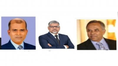 লায়ন হেলাল উদ্দিন, আলী আব্বাস ও সারোয়ার জামাল নিজাম (বাঁ থেকে)