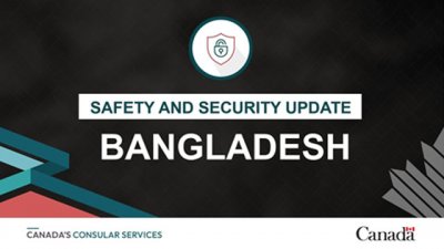 এই সতর্কতা জারি করে ভ্রমণ পরামর্শ আপডেট করে কানাডার সরকার