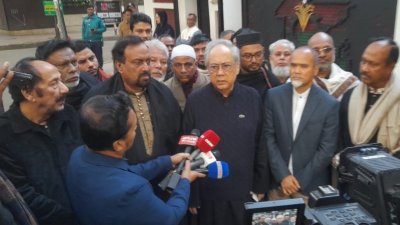 বিএনপির গুলশান কার্যালয়ে জাতীয় পার্টির প্রতিনিধিদল