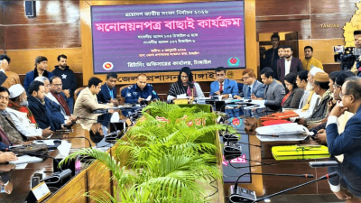 টাঙ্গাইল জেলা প্রশাসকের কার্যালয়ে মনোনয়নপত্র যাচাই-বাছাই
