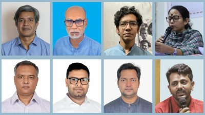 গণসংহতি আন্দোলনের কেন্দ্রীয় নির্বাচন পরিচালনা কমিটির সদস্যরা