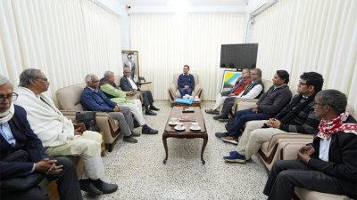 তারেক রহমানের সঙ্গে  গণতান্ত্রিক যুক্তফ্রন্টের শীর্ষ নেতাদের সাক্ষাৎ