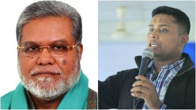 কুমিল্লা-৪ আসনে বিএনপি মনোনীত প্রার্থী মঞ্জুরুল আহসান মুন্সী ও ১১ দলীয় জোটের প্রার্থী হাসনাত আব্দুল্লাহ। ছবি: সংগৃহীত