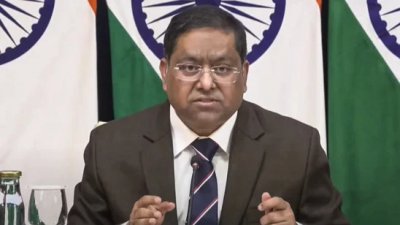 ভারতের পররাষ্ট্র মন্ত্রণালয়ের মুখপাত্র রণধীর জয়সওয়াল। ফাইল ছবি: পিটিআই