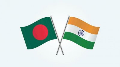 বাংলাদেশ ও ভারতের পতাকা। ছবি: সংগৃহীত
