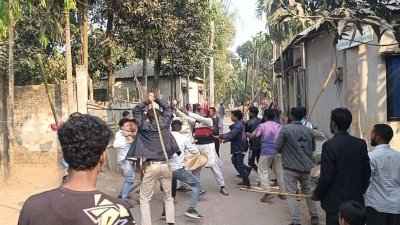 লালমনিরহাটের হাতীবান্ধায় নির্বাচনি প্রচারণা ও গণসংযোগককে কেন্দ্র করে বিএনপি ও জামায়াতের সমর্থকদের মধ্যে সংঘর্ষ