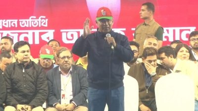নারায়ণগঞ্জের জনসভায় বক্তব্য দেন তারেক রহমান