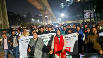 রাজধানীতে এনসিপির মিছিল, ছবি: বাংলা ট্রিবিউন