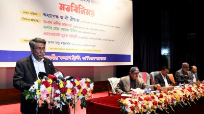 বক্তব্য রাখছেন অধ্যাপক আলী রীয়াজ