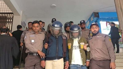 আইনশৃঙ্খলাবাহিনীর হেফাজতে আসামিরা